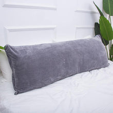 Load image into Gallery viewer, Full Size Body Pillow for Side Sleepers with Velvet Cover, 21x54 Inches (Blue Grey) - Awesling