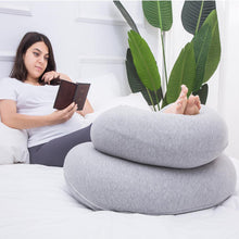 Load image into Gallery viewer, C Shaped Full Body Pregnancy Pillow with Jersey Cover (Gray) - Awesling