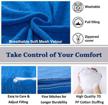 Load image into Gallery viewer, U Shaped Full Body Pregnancy Pillow with Velour Cover (Dark Blue) - Awesling