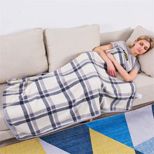 Load image into Gallery viewer, Lightweight Warm Super Soft Sherpa Fleece Wearable Plush Throw Blanket (White) - Awesling