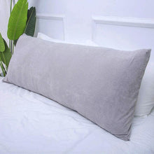 Load image into Gallery viewer, Full Size Body Pillow for Side Sleepers with Velour Cover (Gray) - Awesling