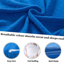 Load image into Gallery viewer, C Shaped Full Body Pregnancy Pillow with Velour Cover (Dark Blue) - Awesling