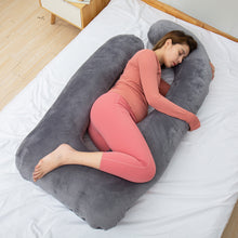 Load image into Gallery viewer, AWESLING 60INCH Extra Large U Shaped Sleeping Pillow with Removable Cover (Dark Grey)
